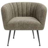 Deco Accent Chair, Green Tweed-Furniture - Chairs-High Fashion Home