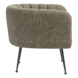Deco Accent Chair, Green Tweed-Furniture - Chairs-High Fashion Home