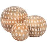 Decorative Ball Set, Natural, Set of 3-Accessories-High Fashion Home