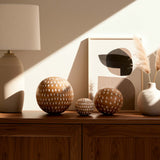 Decorative Ball Set, Natural, Set of 3-Accessories-High Fashion Home