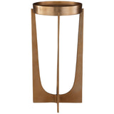 Deidra Accent Table, Antique Brass-Furniture - Accent Tables-High Fashion Home