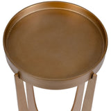 Deidra Accent Table, Antique Brass-Furniture - Accent Tables-High Fashion Home