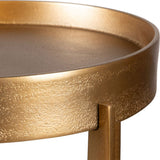 Deidra Accent Table, Antique Brass-Furniture - Accent Tables-High Fashion Home