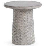 Delaine 17" Outdoor Accent Table, Light Gray-Furniture - Outdoor-High Fashion Home