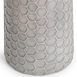 Delaine 17" Outdoor Accent Table, Light Gray-Furniture - Outdoor-High Fashion Home