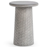Delaine 20" Outdoor Accent Table, Light Gray-Furniture - Outdoor-High Fashion Home
