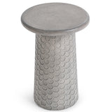 Delaine 20" Outdoor Accent Table, Light Gray-Furniture - Outdoor-High Fashion Home