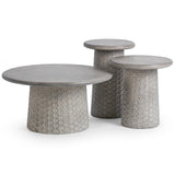 Delaine 20" Outdoor Accent Table, Light Gray-Furniture - Outdoor-High Fashion Home