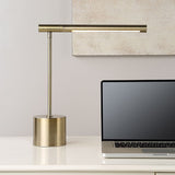 Delfina Table Lamp, Antique Brass-Lighting-High Fashion Home