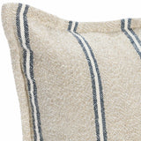 Delgada 20" Pillow, Natural/Blue Multi