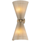 Dell Double Wall Sconce, Patina Brass