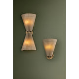 Dell Double Wall Sconce, Patina Brass