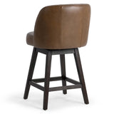 Della Swivel Counter Stool, Camel-Furniture - Chairs-High Fashion Home