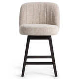 Della Swivel Counter Stool, Sandy Cream-Furniture - Chairs-High Fashion Home