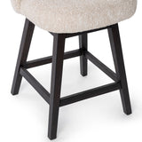 Della Swivel Counter Stool, Sandy Cream-Furniture - Chairs-High Fashion Home