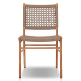 Delmar Outdoor Dining Chair, Natural Teak/Khaki Rope, Set of 2-Furniture - Dining-High Fashion Home