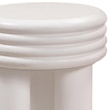 Delta Round Side Table, Ivory-Furniture - Accent Tables-High Fashion Home