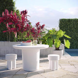 Delta Round Side Table, Ivory-Furniture - Accent Tables-High Fashion Home