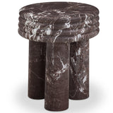 Delta Round Side Table, Red Levanto-Furniture - Accent Tables-High Fashion Home