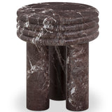 Delta Round Side Table, Red Levanto-Furniture - Accent Tables-High Fashion Home