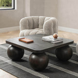 Delyla Coffee Table, Charcoal-Furniture - Accent Tables-High Fashion Home