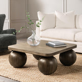 Delyla Coffee Table, Pecan Brown-Furniture - Accent Tables-High Fashion Home
