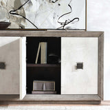 Denver Cabinet, Distressed Gray/Antique White