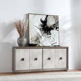 Denver Cabinet, Distressed Gray/Antique White