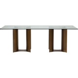 Denver Rectangular Dining Table, Antique Brass
