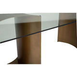 Denver Rectangular Dining Table, Antique Brass