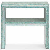 Derry Capiz Shell Nightstand, Blue
