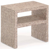 Derry Capiz Shell Nightstand, Lavender