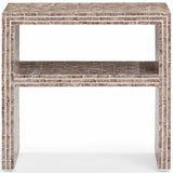 Derry Capiz Shell Nightstand, Lavender