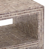 Derry Capiz Shell Nightstand, Lavender