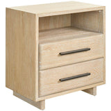 Desert 2 Drawer Open Storage Nighstand, Desert-Furniture - Bedroom-High Fashion Home