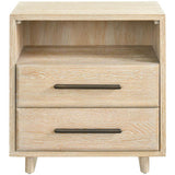 Desert 2 Drawer Open Storage Nighstand, Desert-Furniture - Bedroom-High Fashion Home
