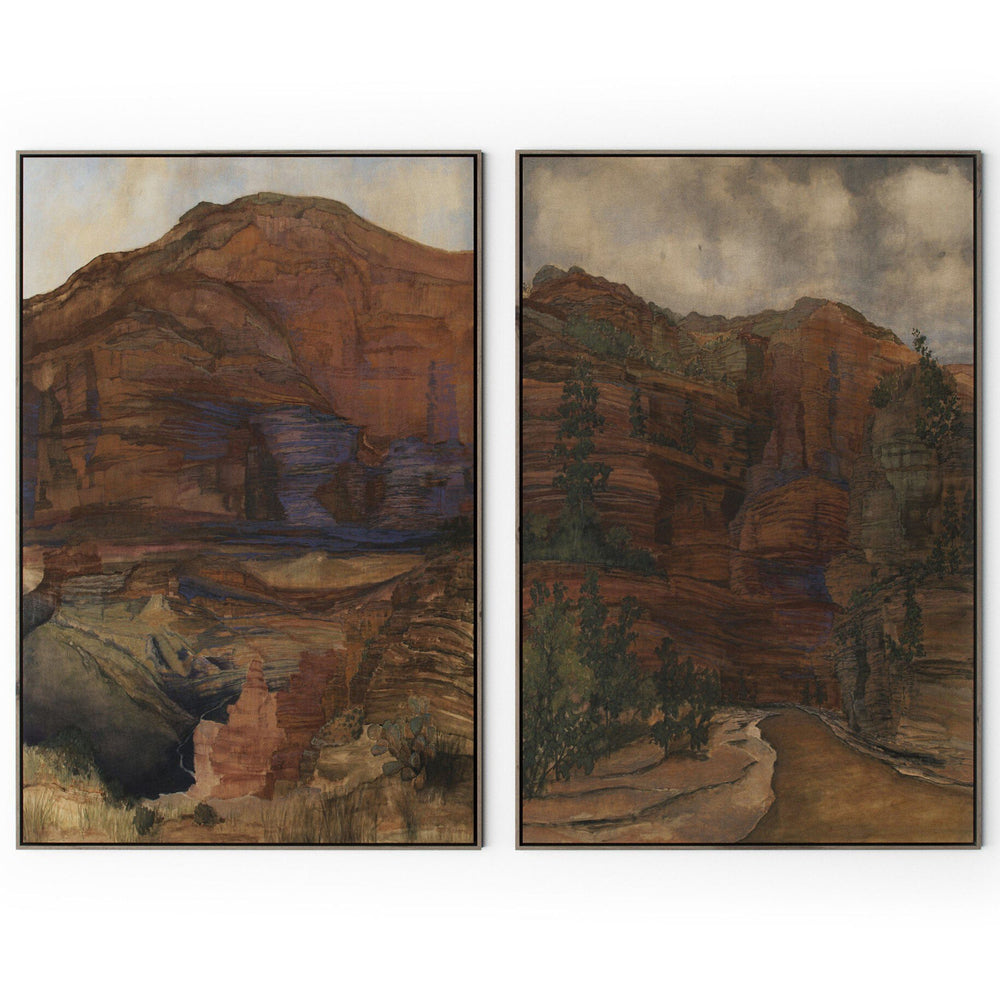 Desert Diptych by Aileen Fitzgerald by Four Hands-Accessories Artwork-High Fashion Home