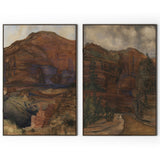 Desert Diptych by Aileen Fitzgerald by Four Hands-Accessories Artwork-High Fashion Home