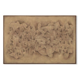 Desert Fortress by Benjamin Galvan, Rustic Walnut Floater by Four Hands-Accessories Artwork-High Fashion Home