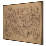 Desert Fortress by Benjamin Galvan, Rustic Walnut Floater by Four Hands-Accessories Artwork-High Fashion Home