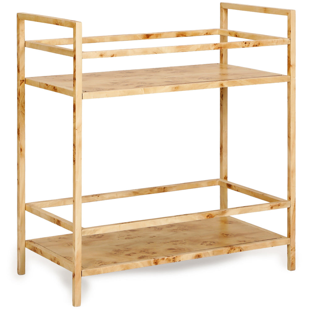 Destin Bar Cart, Natural Burl-Furniture - Dining-High Fashion Home