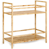 Destin Bar Cart, Natural Burl-Furniture - Dining-High Fashion Home