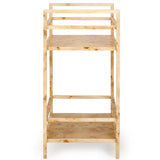 Destin Bar Cart, Natural Burl-Furniture - Dining-High Fashion Home