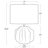 Destin Mini Table Lamp, Ivory-Lighting-High Fashion Home