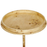 Destin Side Table, Natural Burl-Furniture - Accent Tables-High Fashion Home