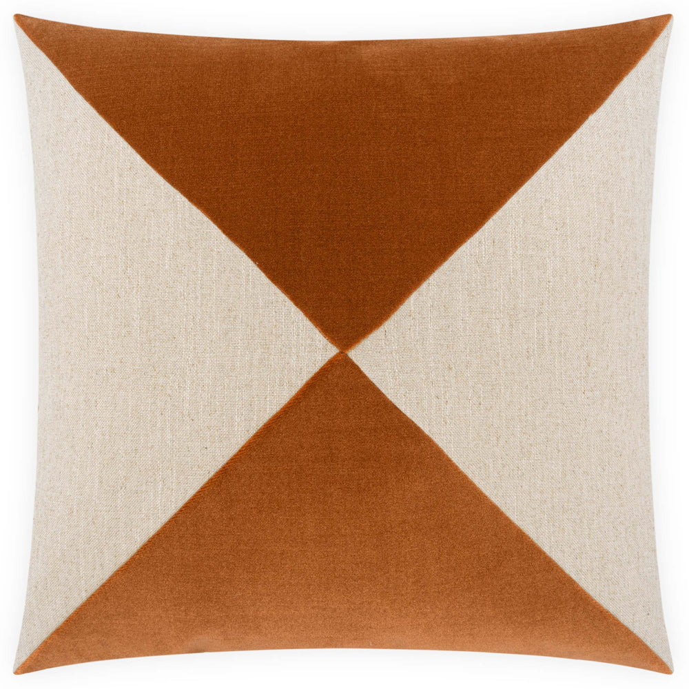 Deveraux Diamond Pillow, Pumpkin-Accessories-High Fashion Home