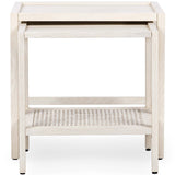 Devin Nesting Accent Table, Milk White