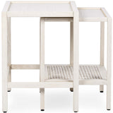 Devin Nesting Accent Table, Milk White
