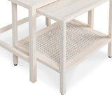 Devin Nesting Accent Table, Milk White