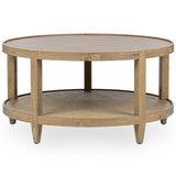 Devin Round Coffee Table, Khaki Mist-Furniture - Accent Tables-High Fashion Home